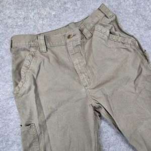 Carhartt Pants Mens 34x34 Brown Loose Original Fit B151 LBR Utility Workwear